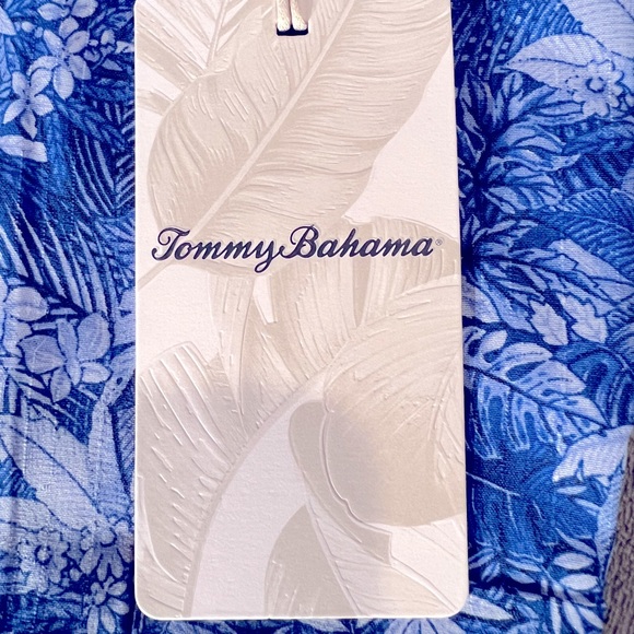 Tommy Bahama Short Sleeve Shirt Mens Small Blue Button Up Collared 100% Silk NWT - Picture 9 of 13